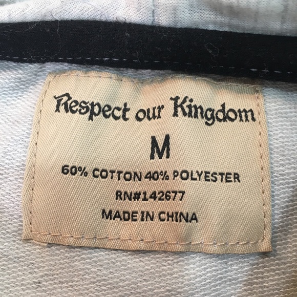 Respect Our Kingdom Men's Medium Shirt Black Grey - Picture 2 of 8